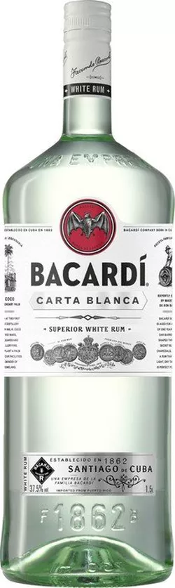 Bacardí Bacardi Carta Blanca 37,5 % 1,5 l