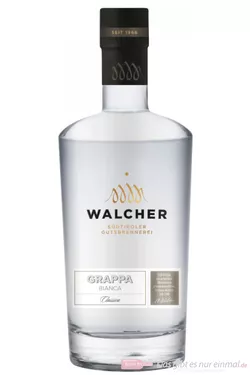 Grappa Bianca Walcher 38 % 0,7 l